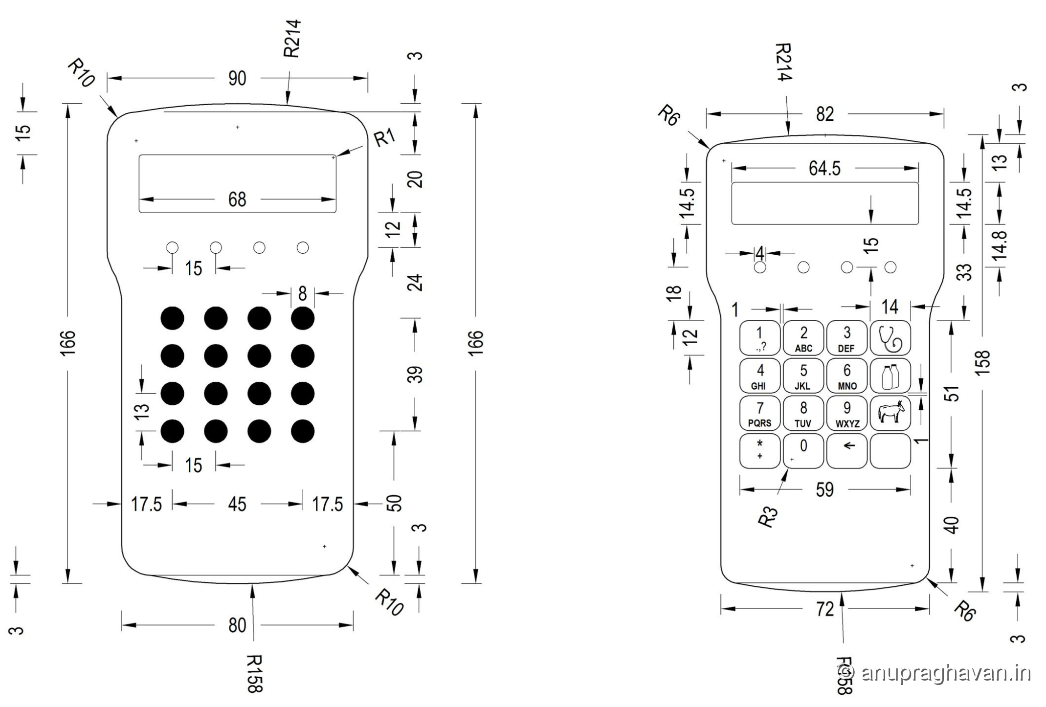 CAD design of the eCow POI device enclosure