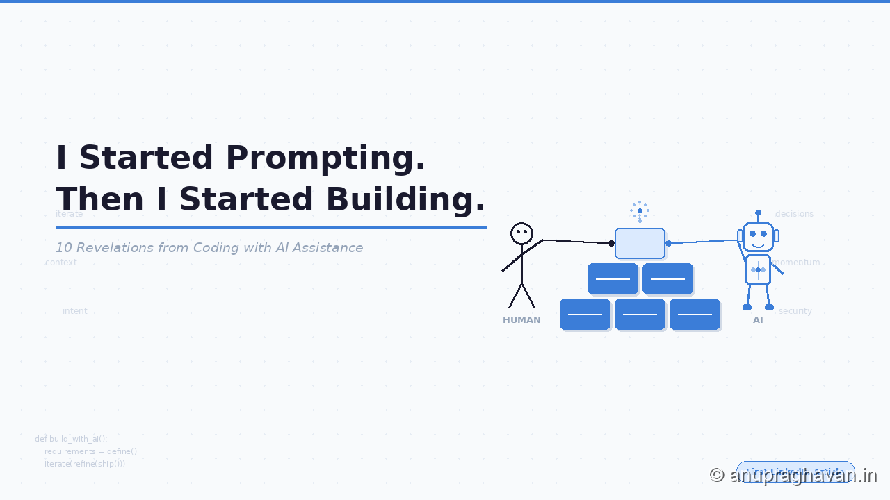 I Started Prompting. Then I Started Building.